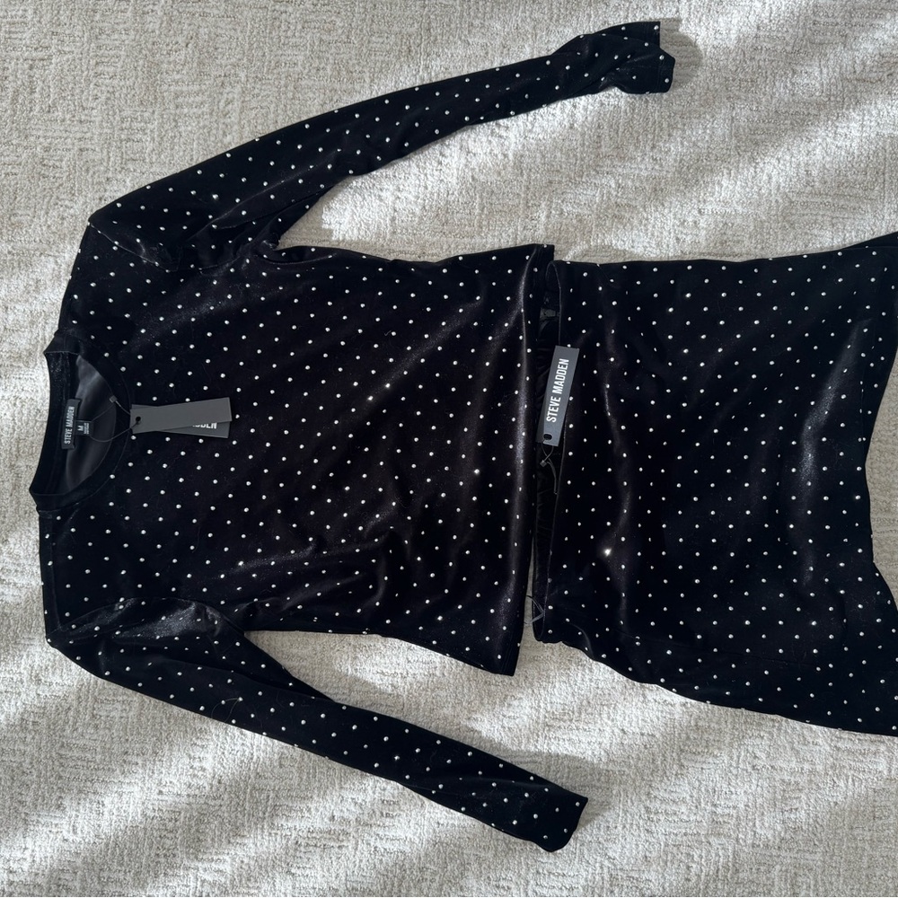 Steve Madden Maddilyn Top and Cindi Skirt in Black - Size Medium - Picture 4 of 6